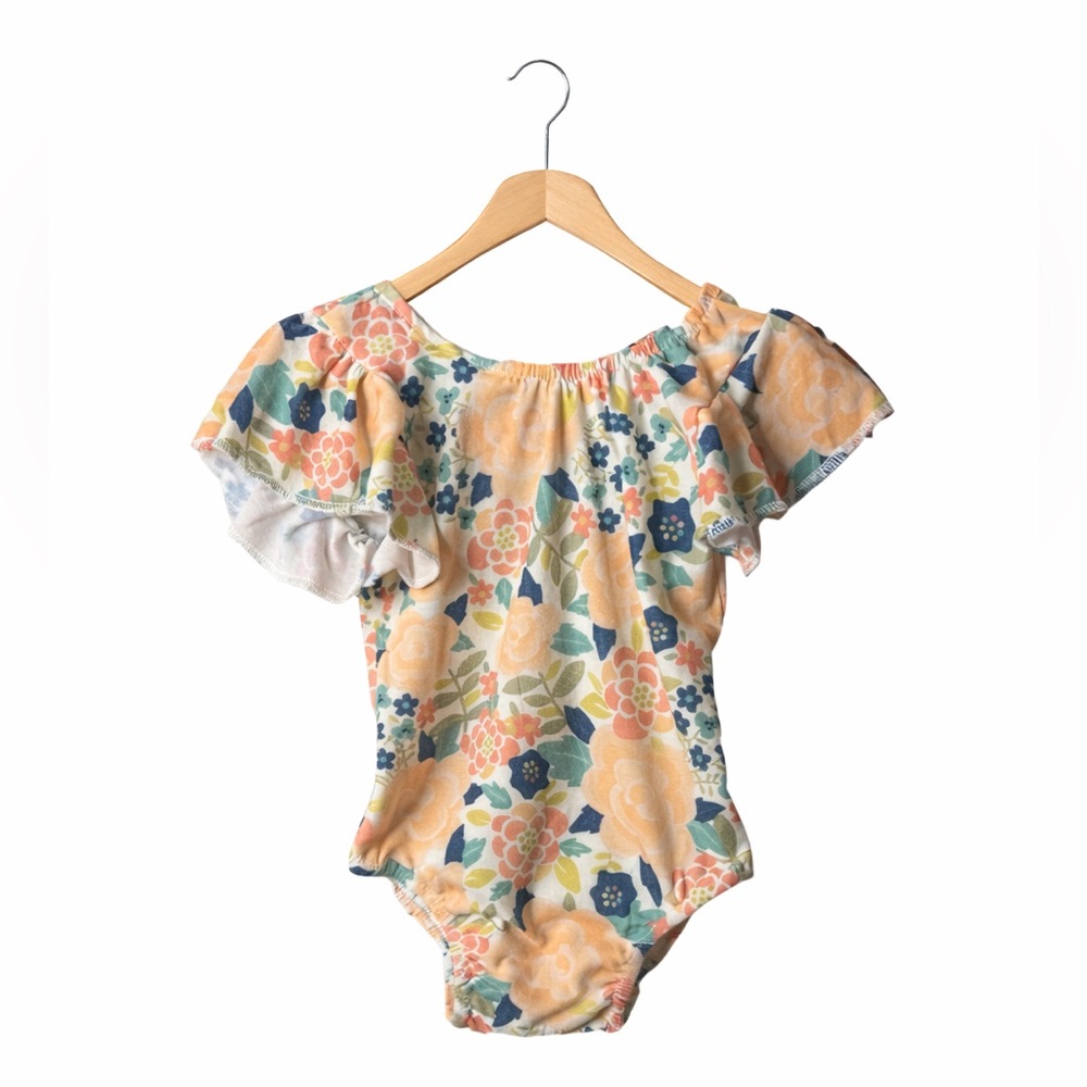 Handmade Floral Romper Bodysuit Girls 2/3 Cottagecore Boho Boutique
